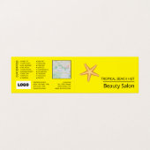Beach Starfish, Beautician, Loyalty Card Visitekaartje (Buitenkant ongevouwen)