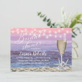 Beach Starfish Brunch & Bubble Vrijgezellenfeest Kaart (Staand voorkant)