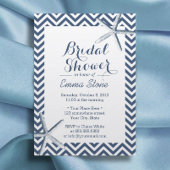 Beach Starfish Chevron Stripes Vrijgezellenfeest Kaart