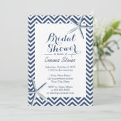 Beach Starfish Chevron Stripes Vrijgezellenfeest Kaart (Staand voorkant)