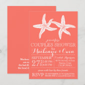 Beach Starfish Couples Wedding Vrijgezellenfeest Kaart (Voorkant / Achterkant)