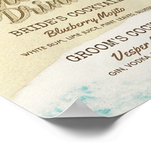 Beach Starfish Drink Poster (Hoek)