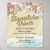 Beach Starfish Drink Poster (Voorkant)