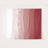 Beach Starfish Elegant Coral Stripes Backdruppels Wandkleed (Voorkant (horizontaal))