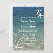 Beach Starfish Elegant Summer Weddenschap Kaart (Voorkant)