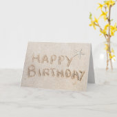 Beach Starfish Happy Birthday Kaart (Gele Bloem)