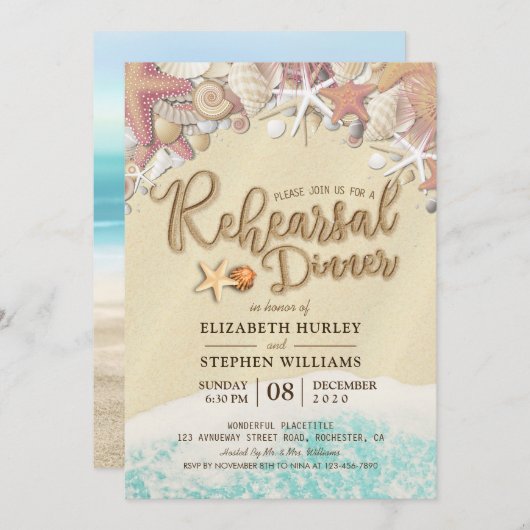 Beach Starfish Kaart (Voorkant / Achterkant)