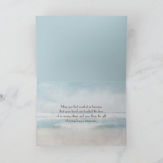 Beach Starfish Ocean Waterverf Sympathcard Kaart (Binnen)
