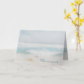 Beach Starfish Ocean Waterverf Sympathcard Kaart (Gele Bloem)