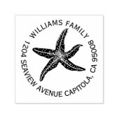 Beach Starfish retouradres Zelfinktende Stempel (Design)