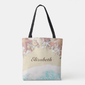 Beach Starfish Sea shells beach Zee Beach Tote Bag (Achterkant)