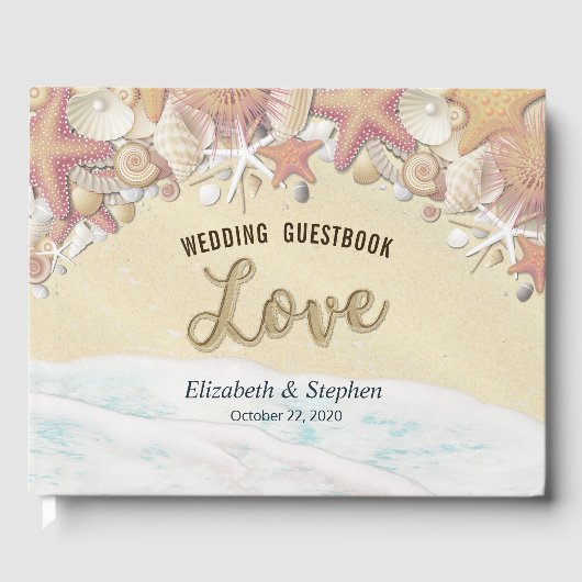 Beach Starfish Sea shells Gastenboek (Voorkant)