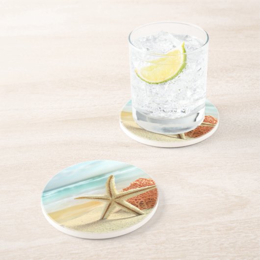 Beach Starfish Stone Onderzetter (Zijkant)