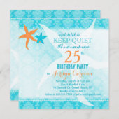 Beach Starfish Surprise verjaardagsfeestje Kaart (Voorkant / Achterkant)