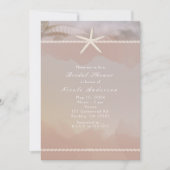 Beach Starfish Taupe Tan Elegant Invitation Kaart (Voorkant)