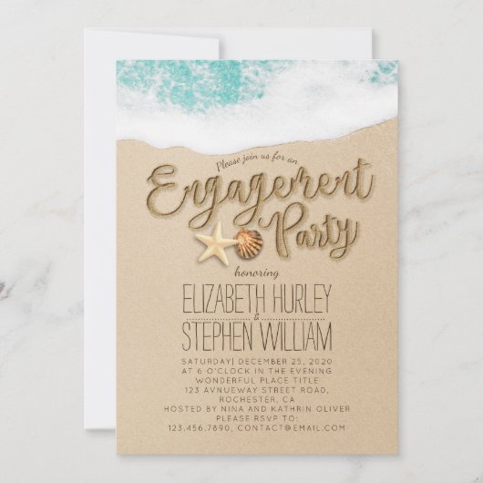 Beach Starfish tijdens bruiloft Kaart (Voorkant)