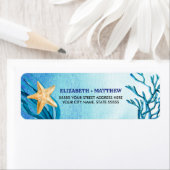 Beach Starfish Waterverf Return Address Labels (Insitu)