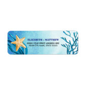 Beach Starfish Waterverf Return Address Labels (Voorkant)