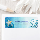 Beach Starfish Waterverf Return Address Labels (Insitu)