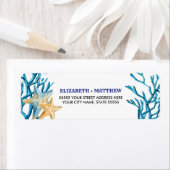Beach Starfish Waterverf Return Address Labels (Insitu)