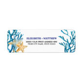 Beach Starfish Waterverf Return Address Labels (Voorkant)