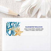 Beach Starfish Waterverf Return Address Labels (Insitu)