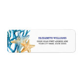 Beach Starfish Waterverf Return Address Labels (Voorkant)