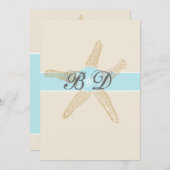 Beach Starfish Weddenschap Kaart (Voorkant / Achterkant)