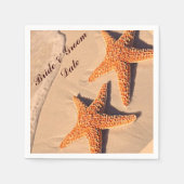 Beach Starfish Weddenschap Paper Napkins Servet (Voorkant)