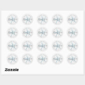 Beach Starfish Wedding Favor Dank je wel Ronde Sticker (Vel)