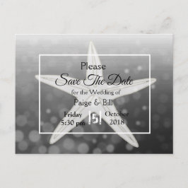 Beach Starfish Wedding Save the Date Briefkaart