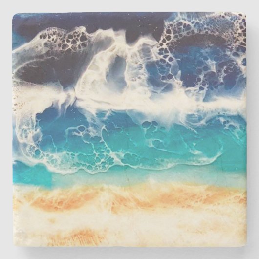 Beach Stenen Onderzetter (Voorkant)