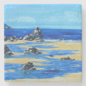 Beach Stenen Onderzetter (Voorkant)