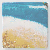 Beach Stenen Onderzetter (Voorkant)