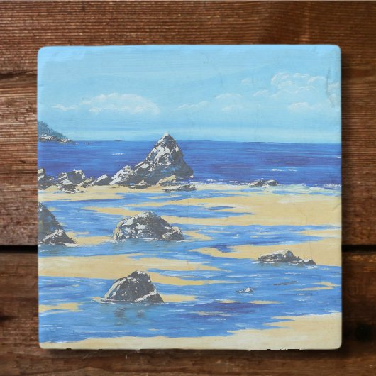 Beach Stenen Onderzetter