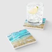 Beach Stenen Onderzetter (Zijkant)