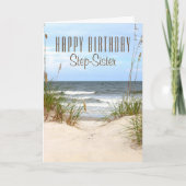 Beach Step-Zister Birthday-kaart Kaart (Voorkant)