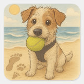 Beach Sticker Peggy de Jack Russell (Voorkant)