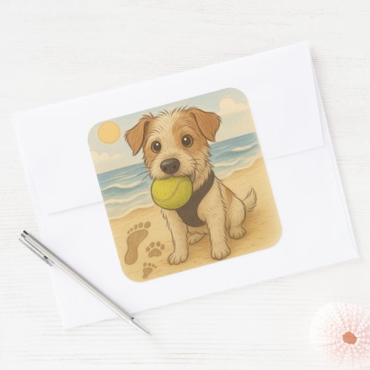 Beach Sticker Peggy de Jack Russell (Envelop)