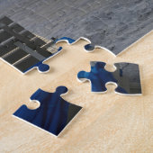 Beach stoelen op St. Pete's strand op zonsondergan Legpuzzel (Zijkant)