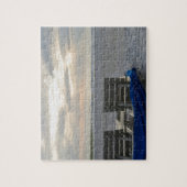 Beach stoelen op St. Pete's strand op zonsondergan Legpuzzel (Verticaal)