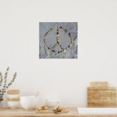 Beach Stone Peace Sign Poster (Keuken)
