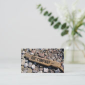 Beach Stone Rock Driftwood Visitekaartje (Staand voorkant)
