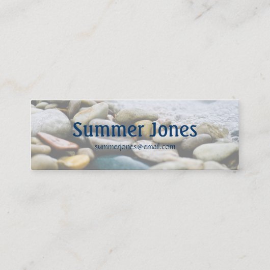 Beach Stones Mini Visitekaartje (Achterkant)