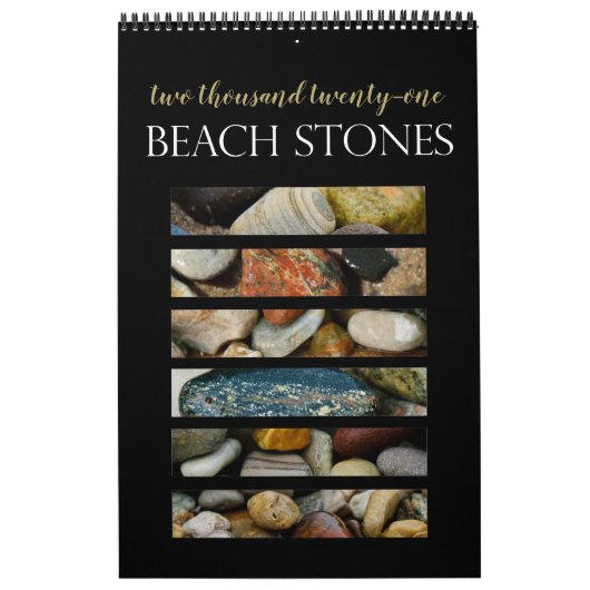 Beach Stones van Lake Michigan Calendar Kalender (Hoes)