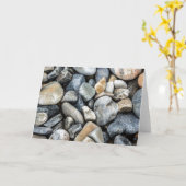 Beach Stones-Wenskaart Kaart (Gele Bloem)