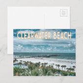 Beach: stranscène Clearwater Beach Florida Briefkaart (Voorkant / Achterkant)