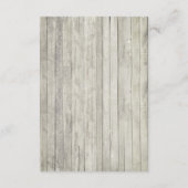 Beach String Lights Rustic Wood Weddenschap Informatiekaartje (Achterkant)