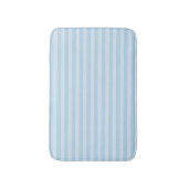 Beach Style Bath Mat Blue Stripes on Light Blue (Voorkant Verticaal)