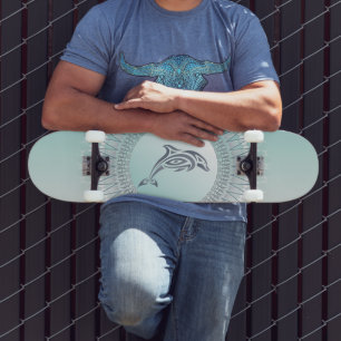 Beach Style Dolphin Mandala Persoonlijk Skateboard